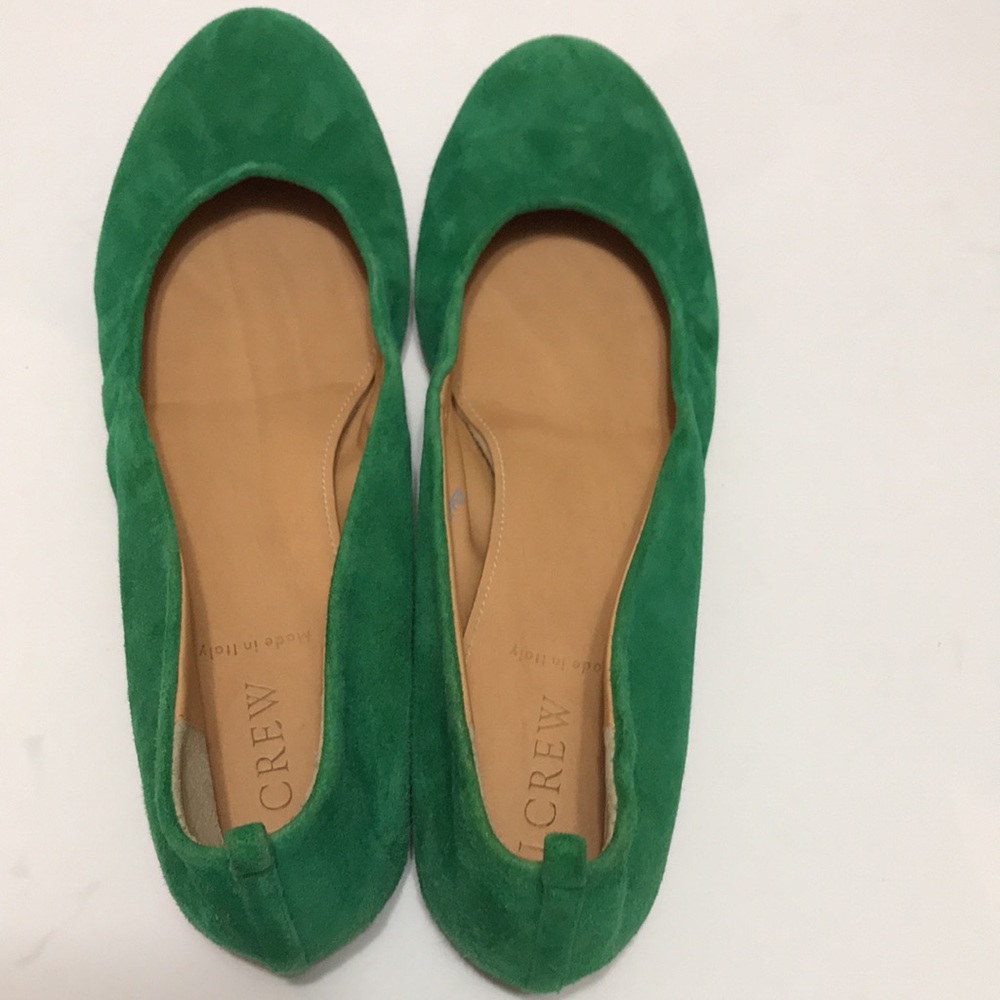 J. Crew Green Suede Ballet Flats - Picture 4 of 12